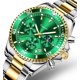 thumbnail image 1 of Reloj de moda para hombre, relojes de acero inoxidable con fecha, cronógrafo resistente al agua, relojes de pulsera de cuarzo Genérico moderno, 1 of 7