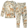 thumbnail image 2 of FORMRS Long Sleeve Top and Pants Pajama Set for Niños 2-Piece Sleepwear, Sizes 18M-8Y, Deer Pattern, 2 of 6