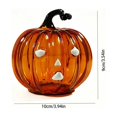 thumbnail image 3 of Halloween Pumpkin Glass Cup, Beverage Serving with Lid, Glass, for Party Tables and Home Bars, Pumpkin-Face Shaped Glass Design, Lidded Tumbler, 3 of 7