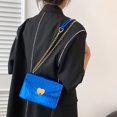 thumbnail image 4 of Bolso bandolera para mujer Bolso bandolera de PU con patrón de cocodrilo (Azul), 4 of 4