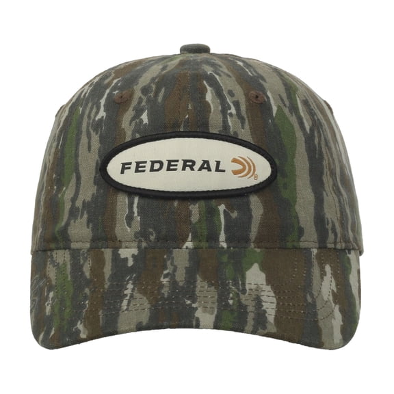 Federal Ammunition Unstructured 6-Panel Camo Hat – Woven Scout Patch Logo, Realtree Camo, One Size