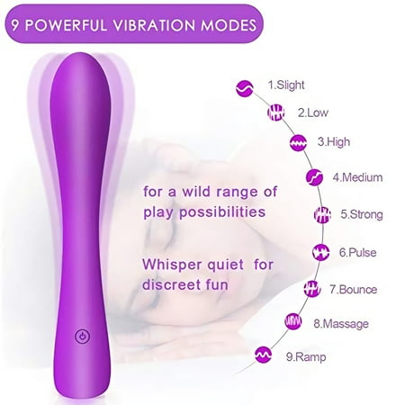 Personal Handheld Wand Massager,Cordless Rechargeable 9 Vibrating Modes Magic Recovery Effect for Body Back Neck Shoulder