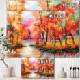 thumbnail image 2 of Designart - Autumn Aspen Trees In Red Leaf Forest By Lake - Modern & Contemporary Canvas Wall Art Print, 2 of 2