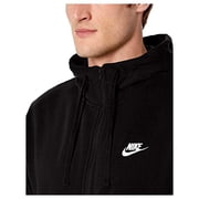 Nike Mens Sportswear Club Fleece Full Zip Hoodie, Fleece Zip-Up Hoodie Men, Black/Black/White, XL