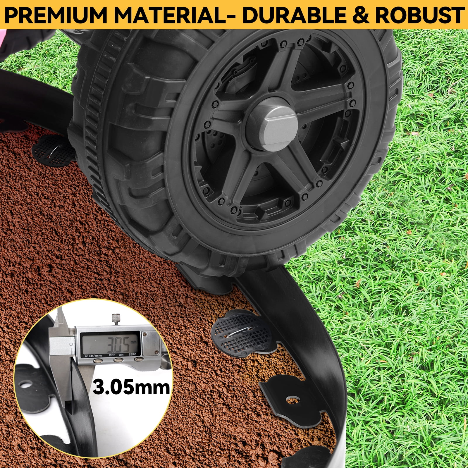 GOTGELIF Landscape Edging 2inch Tall, 40/100ft No-Dig Landscape Edging Border with 50/120 Spikes Plastic Garden Edging for Landscaping