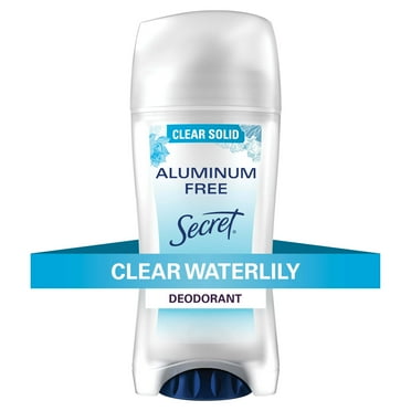 Secret Aluminum Free Deodorant Clear Solid, Waterlily, 2.4 oz