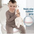 thumbnail image 3 of Asiento de entrenamiento para ir al baño para niños y niñas, color rosa, se adapta a inodoros redondos y ovalados, antideslizante con protección contra salpicaduras, 3 of 5