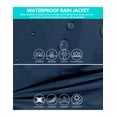 thumbnail image 5 of Women's Waterproof Breathable Hiking Travel Rain Jacket Lightweight Hooded Windbreaker Rain Shell Coat Navy L, 5 of 7