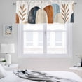 thumbnail image 3 of 2 Pack Bohemian Nordic Valance for Window Simple Colorful Abstract Leaves Kitchen Valance Rod Pocket Short Curtain Topper Decorative Window Treatment for Living Room Bedroom 42"x12", 3 of 8