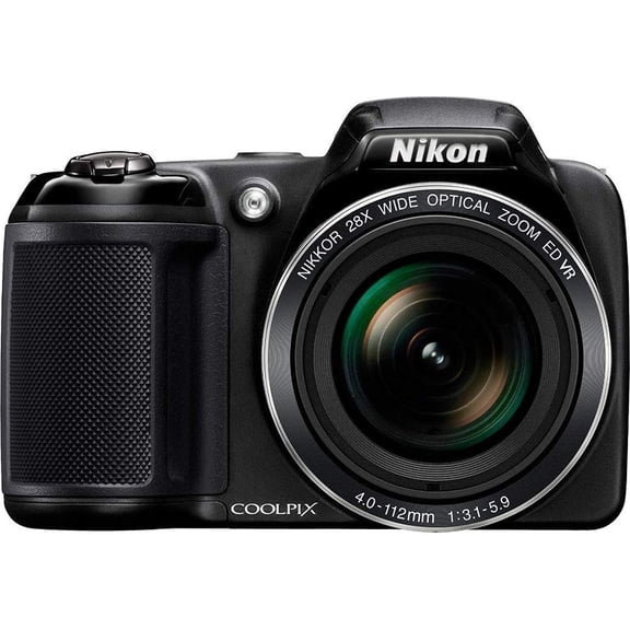 Restored Nikon COOLPIX L340 20.2MP Digital Camera with 28x Optical Zoom, Black