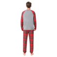 thumbnail image 5 of Family Christmas Pjs Matching Sets, Plaid Letter Print Long Sleeve Pullover+ Long Pants Matching Holiday Pajamas, 5 of 6