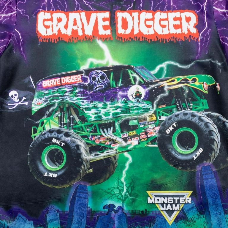 Monster Jam Boys' 3-Pack T-Shirts with Grave Digger, El Toro Loco