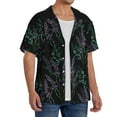 thumbnail image 2 of Kdxio Men's Hawaiian Shirt for Men Short Sleeve Shirt Lavender Flowers Summer Casual Holiday Beach Button Down T-Shirts, 2 of 7