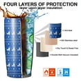 thumbnail image 7 of Christmas 20oz Stainless Steel Mobile Tumbler – Vacuum Insulated Coffee Mug with Lid, Spill-Proof Travel Cup for Hot & Cold Drinks, 7 of 7