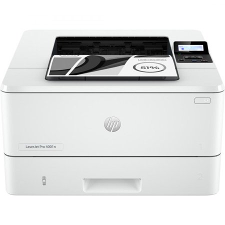UPC: 0195161269424 | HP LaserJet Pro 4001 4001n Desktop Laser Printer – Monochrome – 63 ppm Mono – 4800 x 600 dpi Print – Manual Duplex Print – 350 Sheets Input – Ethernet – HP Smart App  Apple AirPrint  Mopria – 80000…
