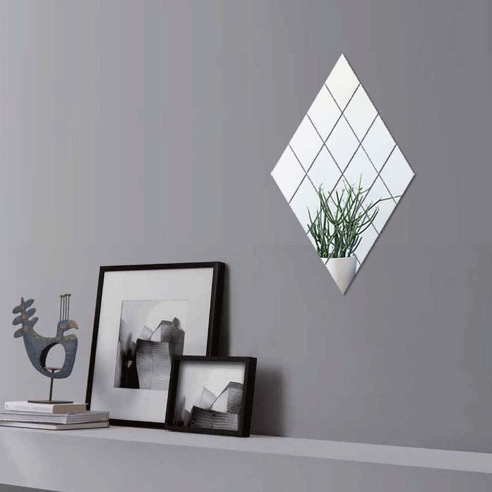 EUWBSSR 10pcs 12in Flexible Mirror Sheets Self-Adhesive Plastic Mirror  Tiles Non-Glass Mirror Sticker,Ultra-Thin Flexible Mirror Sheets for  Bedroom