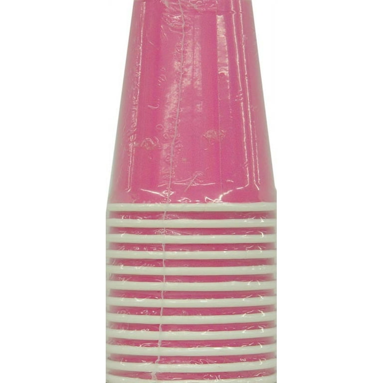 Unique 12oz Hot Pink Paper Cups, 10ct