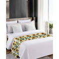 thumbnail image 4 of Xipuska Country Sunflowers Bed Runners for Twin Size Bed, Decorative Bed Throws for Foot of Bed, Retro Pastoral Floral Wooden Plank Bed Runner Sofa Throw Bedding Scarf Protector Slipcover for Bedroom, 4 of 6