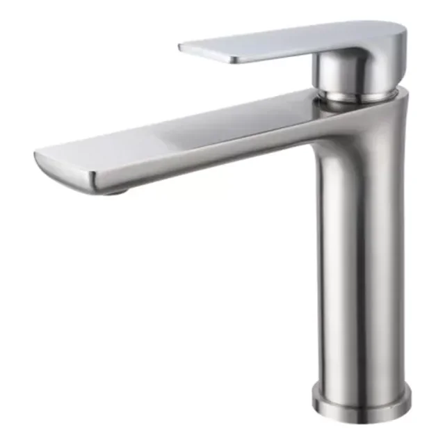 Llave Mezcladora Monomando De Lavabo Acero Inoxidable Mb-696