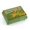 Handcrafted Tropical Music Box Birds of Paradise and Parrot Wood Inlay - Under the Sea (The Little Mermaid)