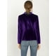 thumbnail image 5 of Abrigo De Oficina Para Mujer Chaqueta De Terciopelo Con Botones Y Cuello Chal Sólido Morado oscuro XL, 5 of 7