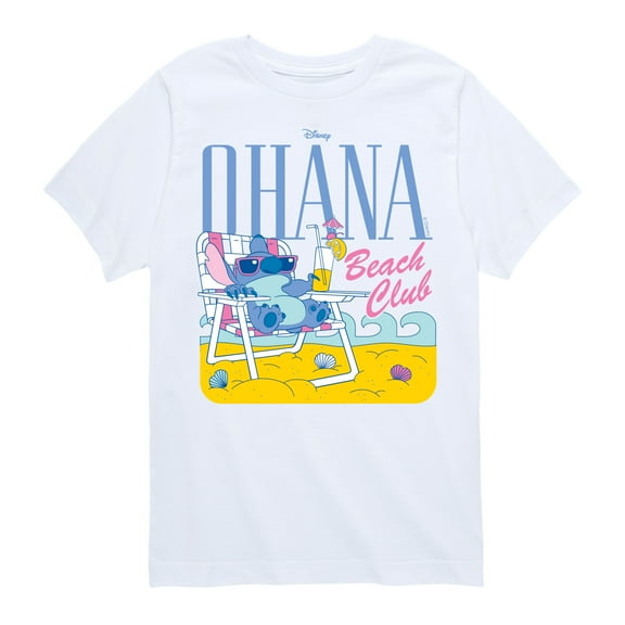 Disney - Lilo and Stitch - Ohana Beach Club - Boy's Toddler And Youth Short Sleeve Graphic T-Shirt