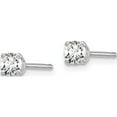 thumbnail image 2 of 14K White Gold Lab Grown Diamond 1/4Ctw Certified Vs/Si, D E F, 4-Prg Earr Made In United States em1006-025c-wld, 2 of 5