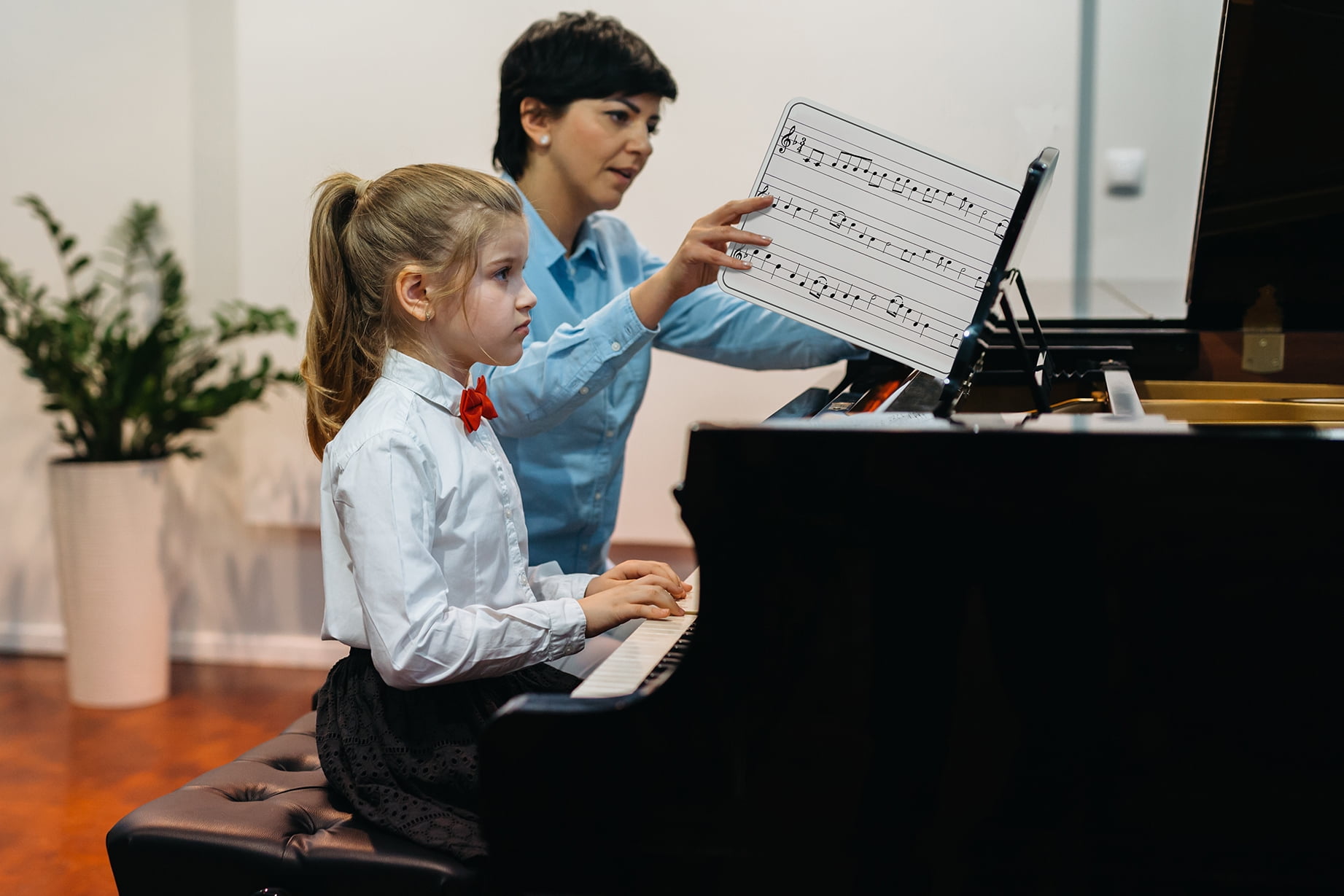 Scribbledo 10 Pack Dry Erase Music Staff Lap White Boards 9"X12" l Write Musical Notes and More (Double Sided Whiteboards) Includes 10 Erasers