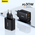 thumbnail image 2 of Cargador de teléfono Baseus 30W USB tipo C PD carga rápida para iPhone 14 13 12 Pro Max QC3.0 carga rápida para Samsung Xiaomi Tan Jianjun  unisex, 2 of 2
