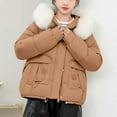 thumbnail image 2 of yoeyez Deals Winter Coat for Woman Hooded Quilted Mid-Length Puffer Jacket Padded Warm Thickened Down Jacket Lightweight Zip Up Casual Parka Coat, 2 of 7