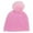 Pink, variant on Xfvqtps Child Beanie Knitted Crochet Plush Pompom Solid Color Cute Kawaii Windproof Coldproof Warm Outdoor Fall Winter Skull Cap Black