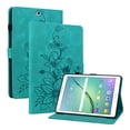 thumbnail image 2 of FJLBDE Case for Samsung Galaxy Tab S2 9.7 inch 2015 SM-T810, Embossed Flower PU Leather Flip Wallet Folio Stand Cover, Green, 2 of 7