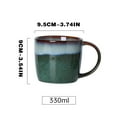 thumbnail image 2 of Ceramic Coffee Mug, Insulated Coffee Cup, Ergonomic Comfortable Grip Gradient Ceramic Mug, Wide Mouth Easy Clean, 9oz Capacity Durable Heat Retention Beverage Container, 2 of 6