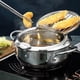 thumbnail image 3 of 304 Stainless Steel Kitchen Tempura Fryer Pan Japanese Deep Frying Pot with A Thermometer and A Lid, 3 of 5