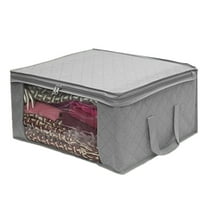 asjyhkr Storage Clothes Bins Closet Bags, 40L Containers Organizer Boxes Clothing Bin Organization for Organizing Blanket Pillow Sweater, Foldable Fabric Bedroom Small Storage Bag with Lids Zipper