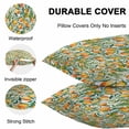 thumbnail image 6 of Outdoor Waterproof Pillow Covers Pack of 2, Summer Plant Country Watercolor Yellow Lemon Flower Decorative Throw Pillowcases Cushion Covers for Garden Patio Tent Sofa Couch, 18x18 inch, 6 of 8