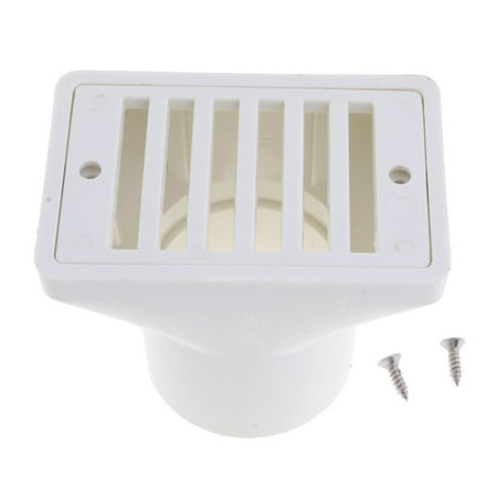 

HEMOTON 1.5-inch Swimming Pool Bottom Drainer Square Main Drainer Floor Drainer Tool Swimming Pool Gadget for Outdoor Outside Pool (White)
