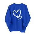 thumbnail image 4 of SOMOWI Chandail de la Saint-Valentin pour Femmes Sans Capuche Col Rond Manches Longues Décontracté chandail Doux Tricoté Bleu Graphique Automne Hauts S, 4 of 4