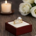 thumbnail image 3 of Mauli Jewels 1.25 Ct Halo Diamond Engagement Rings for Women 4-Prong, 14K Solid Yellow Gold, 3 of 9