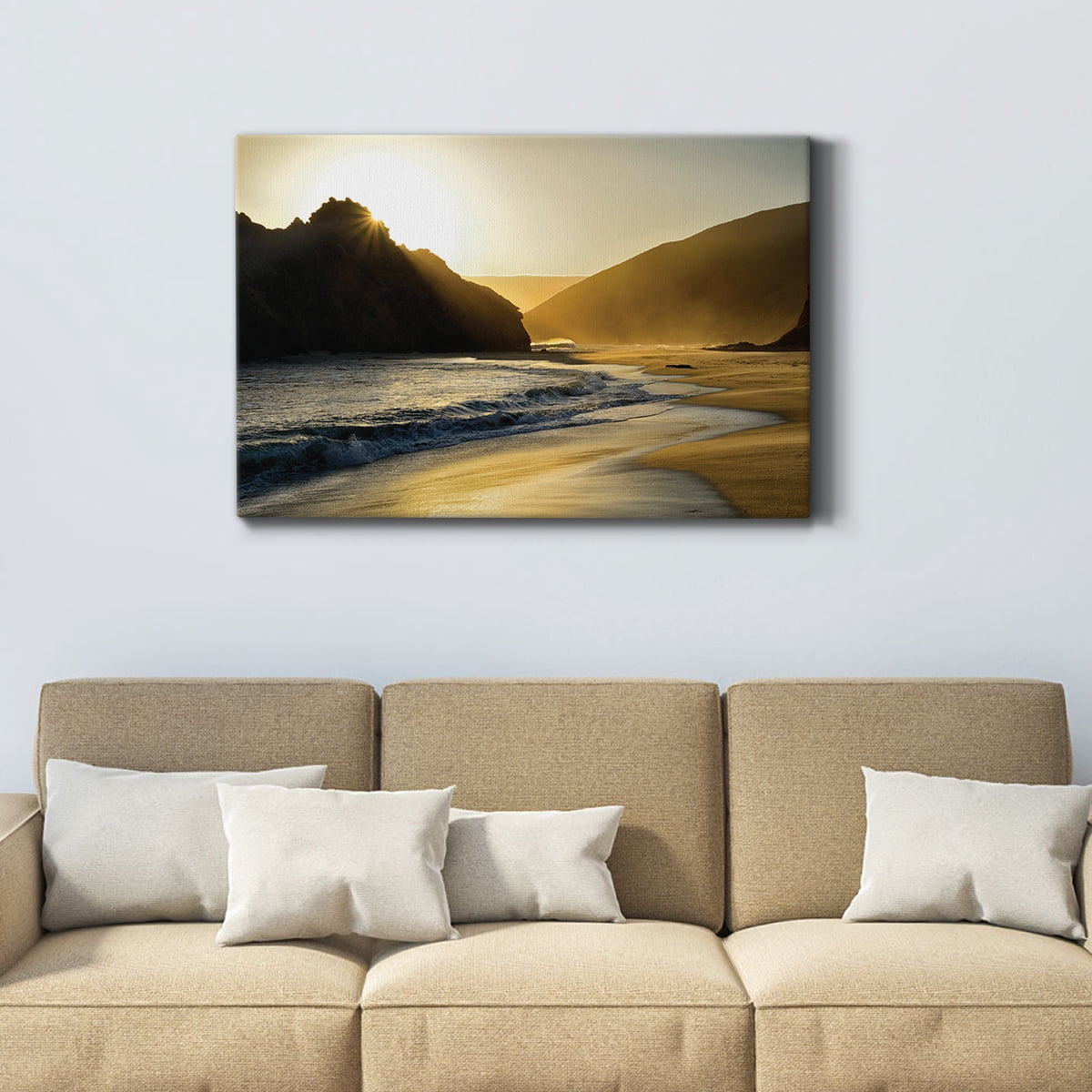 Wexford Home Sunset At Big Sur Premium Gallery Wrapped Canvas, 40" x 60" - Ready to Hang
