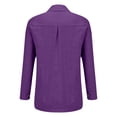 thumbnail image 4 of CAIXIA Women's Casual Long Sleeve Cardigan Shirt for Everyday Wear Versatile Spring Summer Fall Blouse Ideal with Jeans and Relaxed Pants Women'S Blouse,Purple, 4 of 5