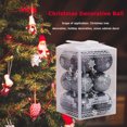 thumbnail image 3 of Juego de bolas decorativas de Navidad de 12 Uds., adornos de bolas colgantes de árbol (gris) Tmvgtek Oficina Multiescena Multifunción, 3 of 5