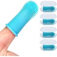 thumbnail image 1 of DouHu 4 Pieces Soft Silicone Pet Finger Toothbrush, Dogs Cats Finger Toothbrush, Silicone Cat Teeth Cleaner Dog Toothbrush Set, Silicone Finger Toothbrush P, 1 of 5
