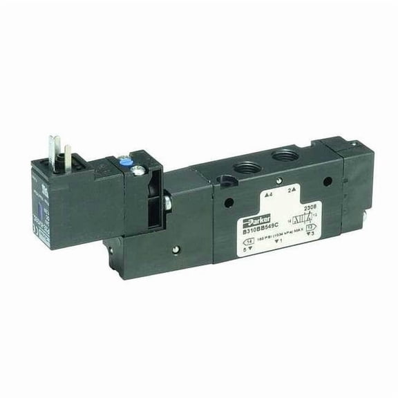 Parker Solenoid Air Control,3/8",120VAC B612BB553A