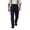 Dark Blue, variant on Fengqque Men's Pinstripe Straight‑Leg Suit Trousers Button Zipper Fly Casual Pants with Pockets Black L