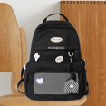 thumbnail image 4 of Mochila para mujer, mochila para niñas, elegante, informal, con cierre de cremallera de nailon, mochila de viaje, mochilas para viajes de vacaciones , negro Salvador Mochila de mujer, 4 of 9