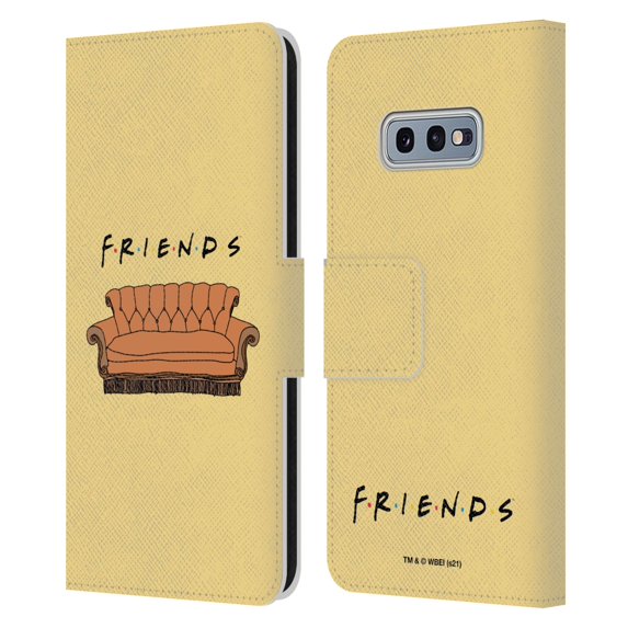 Head Case Designs Officially Licensed Friends TV Show Iconic Couch Leather Book Wallet Case Cover Compatible with Samsung Galaxy S10e
