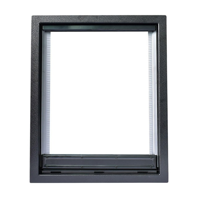Cachorros transparentes de plástico ABS para puertas olapa para perros L Negro Yuyangstore puerta grande para gatos