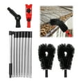 thumbnail image 6 of Dongyi 12FT Gutter Cleaning Tool - No Ladder Needed with 2 Brush Heads & Angle Adapters, Adjustable Long Reach Gutter Cleaner for Roof Leaf Debris Removal, RV & Home Use, 6 of 12