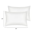 thumbnail image 4 of REGALWOVEN Set of 2 Satin Pillow Cases for Hair and Skin, Cooling Pillow Covers, Gift for Women Men White Queen, 4 of 7